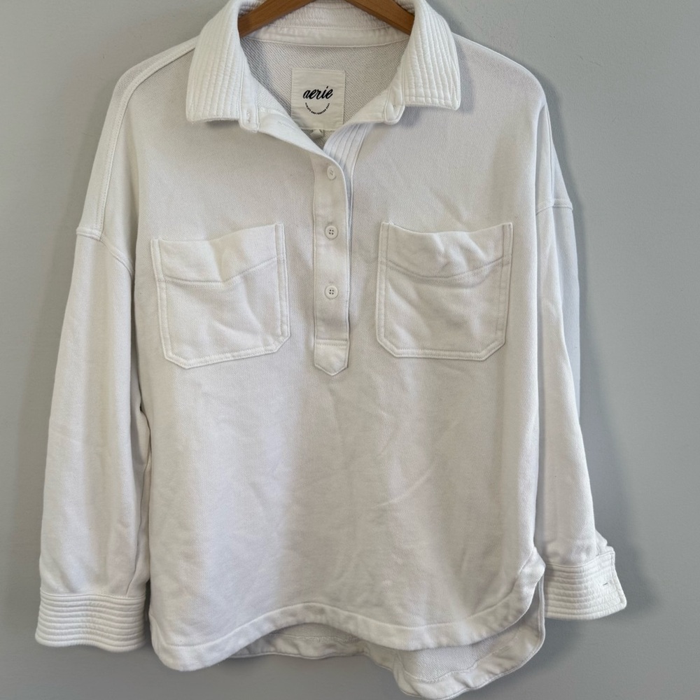 Aerie Popover Polo Sweatshirt